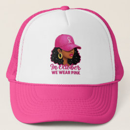 Roze Lint Trucker Oktober Bewustzijnskleding Pet