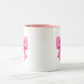 Roze lint tweekleurige koffiemok (Center)