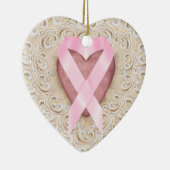 Roze lint uit het hart - SRF Keramisch Ornament (Rechts)
