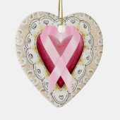 Roze lint uit het hart - SRF Keramisch Ornament (Rechts)