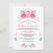 Roze lint Uitnodiging voor borstkanker (Voorkant)