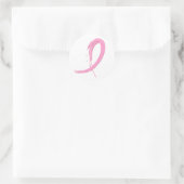 Roze lint van borstkanker A4 Ronde Sticker (Tas)
