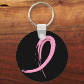 Roze lint van borstkanker A4 Sleutelhanger (Voorkant)