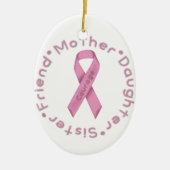 Roze lint van Courage Keramisch Ornament (Voorkant)