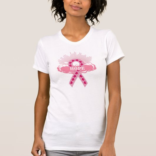 Roze lint van de hoop T-shirt (Voorkant)