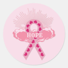 Roze lint van de Sticker van de hopronde