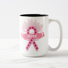 Roze lint van de witte Mok van de Hoop