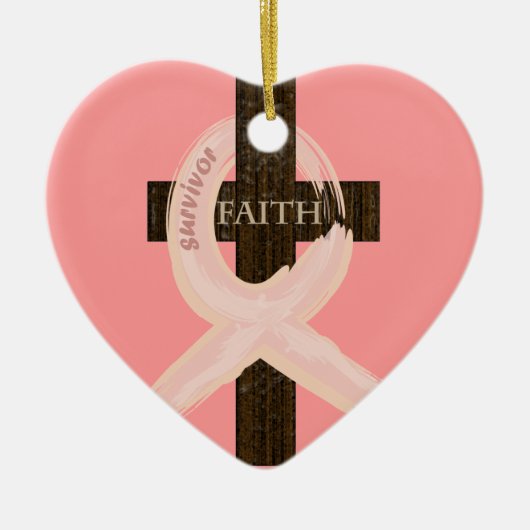 Roze lint van Faith Ornament (Voorkant)