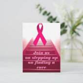 Roze lint van Hope_ Briefkaart (Staand voorkant)