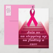 Roze lint van Hope_ Briefkaart (Voorkant / Achterkant)