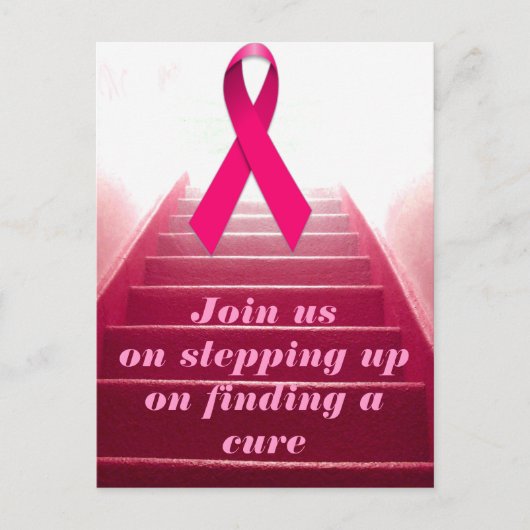 Roze lint van Hope_ Briefkaart (Voorkant)