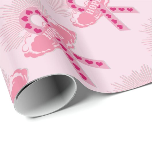 Roze lint van Hope Roze inpakpapier (Rol Hoek)