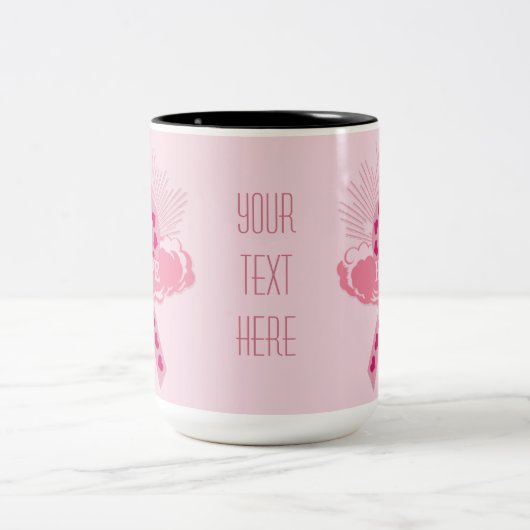 Roze lint van hoproze Mok (Center)