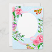 Roze lint verjaardag feestdagenkaart (Achterkant)
