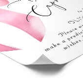 Roze lint verjaardagstijdscapsule poster (Hoek)