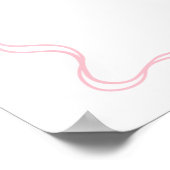 Roze lint verpleegster afstudeer recept bord poster (Hoek)