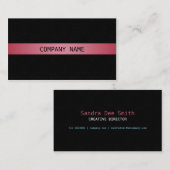 Roze lint visitekaartje (Voorkant / Achterkant)