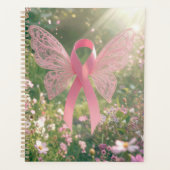 Roze lint vlinder in een tuin planner (Voorkant)