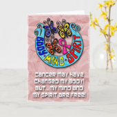 Roze lint: vlinders lichaam geest geest kaart (Gele Bloem)