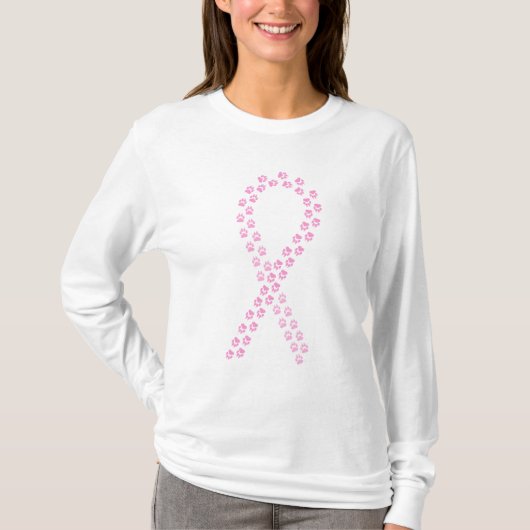 Roze lint voor afdruk t-shirt (Voorkant)
