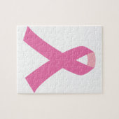 Roze lint voor bewustmaking van borstkanker legpuzzel (Horizontaal)