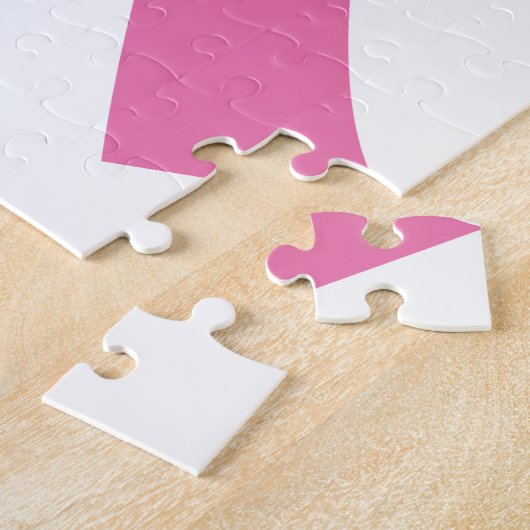 Roze lint voor bewustmaking van borstkanker legpuzzel (Zijkant)