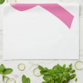 Roze lint voor bewustmaking van borstkanker theedoek (Gevouwen)