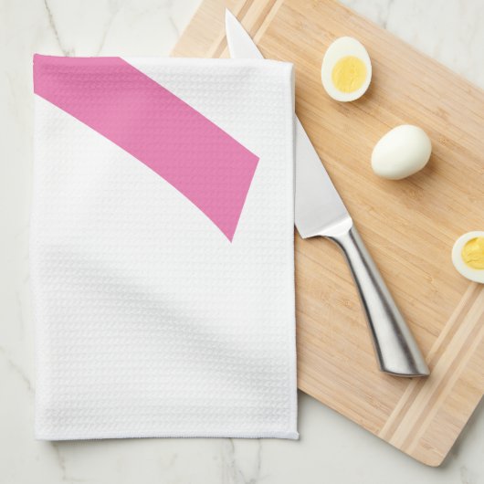 Roze lint voor bewustmaking van borstkanker theedoek (Quarter Fold)