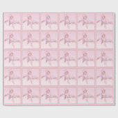 Roze lint voor borstkanker Believe Gift Wrap Cadeaupapier (Vlak)
