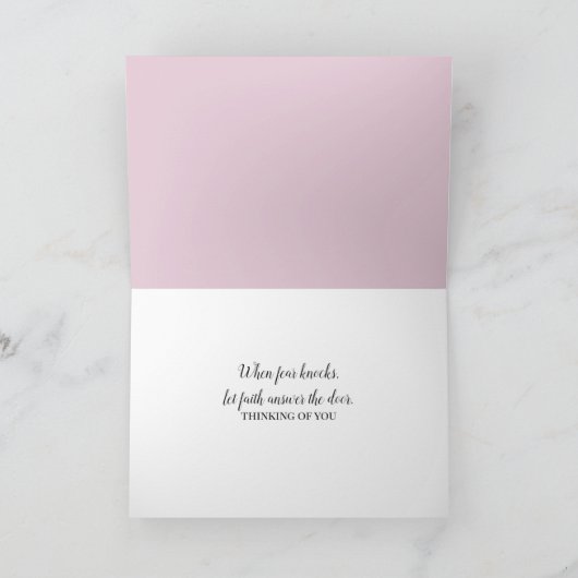 Roze lint voor borstkanker kaart (Binnen)