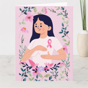Roze lint voor borstkanker kaart