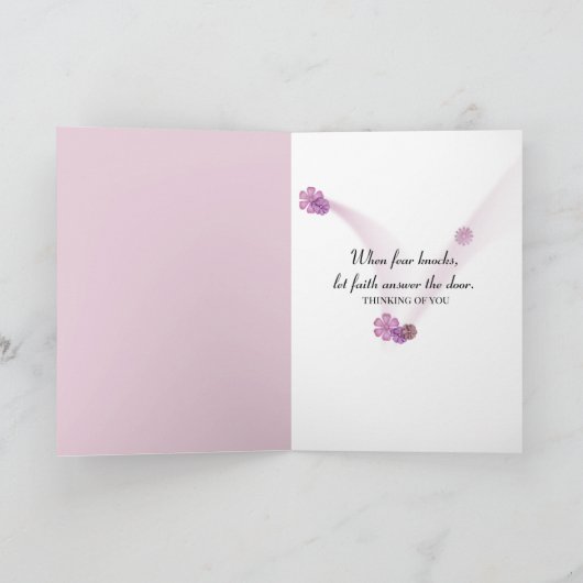 Roze lint voor borstkanker kaart (Binnen)