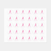 Roze lint voor borstkanker labels (Vel)