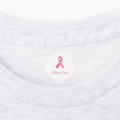 Roze lint voor borstkanker labels (Aangebracht)