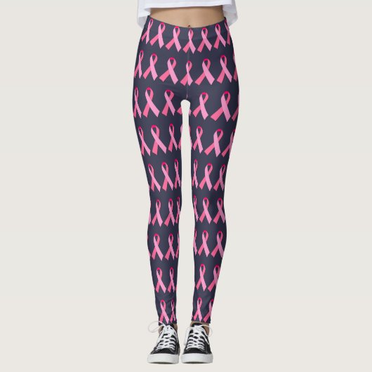 Roze lint voor borstkanker, Midnight Leggings (Voorkant)