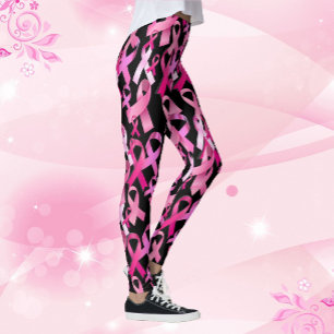 Roze lint voor borstkanker Survivor Black Leggings