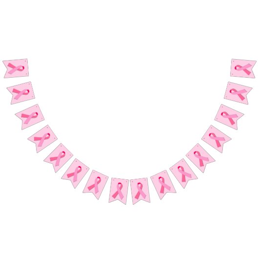 Roze lint voor borstkanker vlaggetjes (Alle)