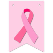 Roze lint voor borstkanker vlaggetjes (Eerste vlag)