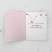 Roze lint voor borstkanker voor denken aan jou kaart (Binnen)