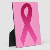 Roze lint voor de bewustmaking van borstkanker fotoplaat (Zijkant)