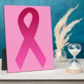 Roze lint voor de bewustmaking van borstkanker fotoplaat (Zijkant)
