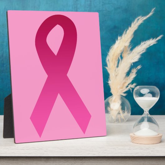 Roze lint voor de bewustmaking van borstkanker fotoplaat (Zijkant)