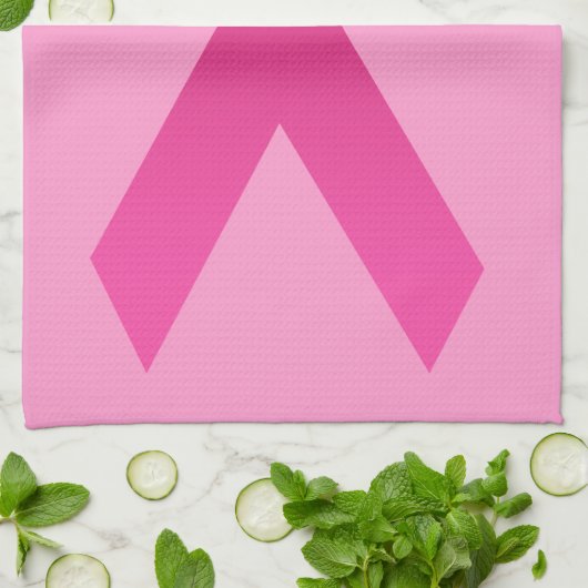 Roze lint voor de bewustmaking van borstkanker theedoek (Gevouwen)