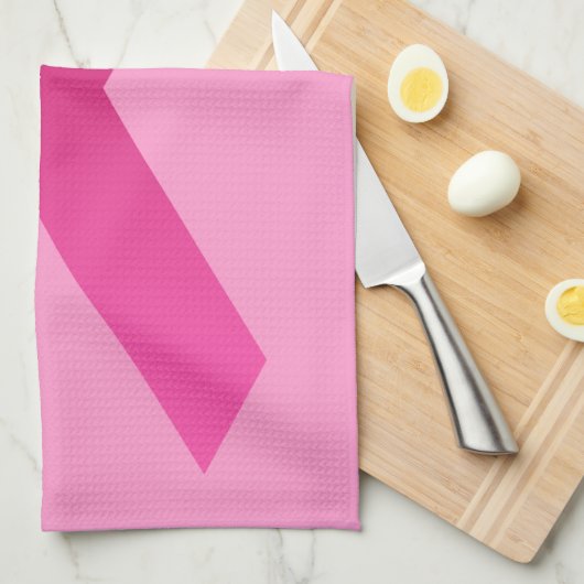 Roze lint voor de bewustmaking van borstkanker theedoek (Quarter Fold)