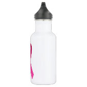Roze lint voor de bewustmaking van borstkanker waterfles (Rechts)