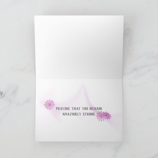 roze lint voor het overleven van borstkanker kaart (Binnen)