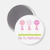 Roze lint voor mijn godmoeder magneet (Voorkant / Achterkant)