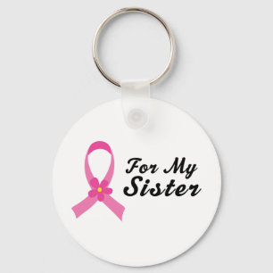 Roze lint voor mijn zuster sleutelhanger
