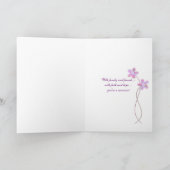 Roze lint voor vriend kaart (Binnen)