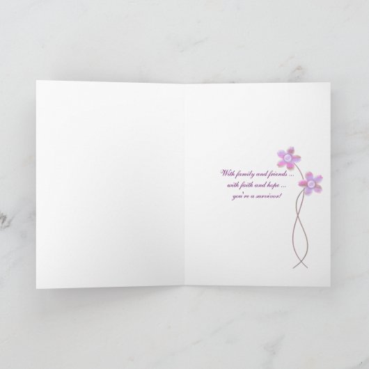 Roze lint voor vriend kaart (Binnen)